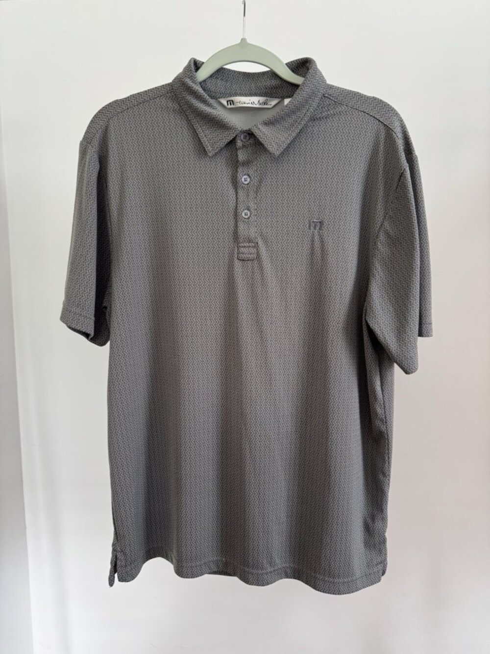 TravisMathew Golf Polo Men's Medium Gray Performance